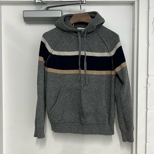 Goodfellow & Co. Men’s Large Gray/Navy/Tan Sweater-Hoodie w/Kangaroo Pocket